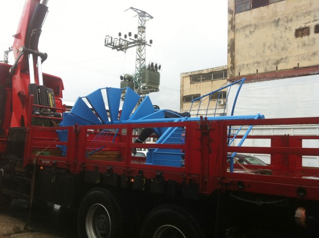 הובלת מדרגות ספירליות להרכבה