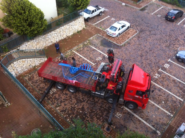 הובלת מדרגות ספירליות להרכבה